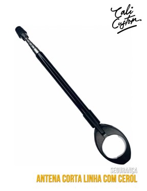Antena corta linha de pipa para guidão de moto