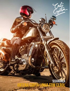 Antena corta linha de pipa para guidão de moto