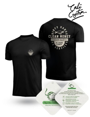 Camiseta Garagem Gularte - Dirty hands, clean money