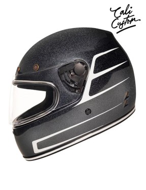 Capacete Urban Cafe Racer Double D Dorisha Black Flake