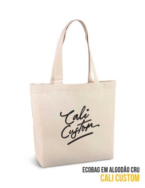 Ecobag Cali Custom em Algodão Cru com Estampa de Alta Definição